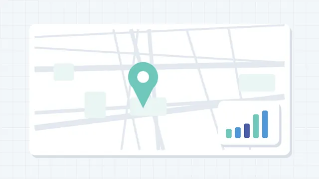 Ilustração de mapa e indicadores financeiros — Consultoria Financeira Empresarial no Alto de Pinheiros