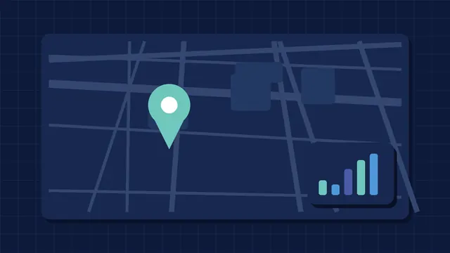 Ilustração de mapa e indicadores financeiros — Consultoria Financeira Empresarial na Chácara Santo Antônio