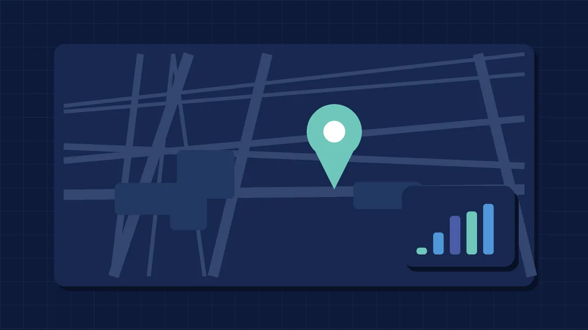 Ilustração de mapa e indicadores financeiros — Consultoria Financeira Empresarial na Lapa