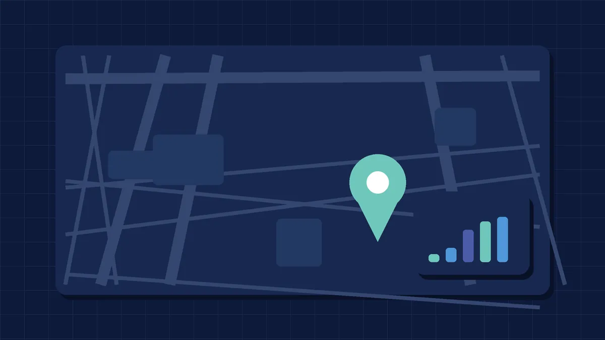 Ilustração de mapa e indicadores financeiros — Consultoria Financeira Empresarial em Moema