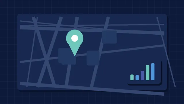 Ilustração de mapa e indicadores financeiros — Consultoria Financeira Empresarial em Perdizes
