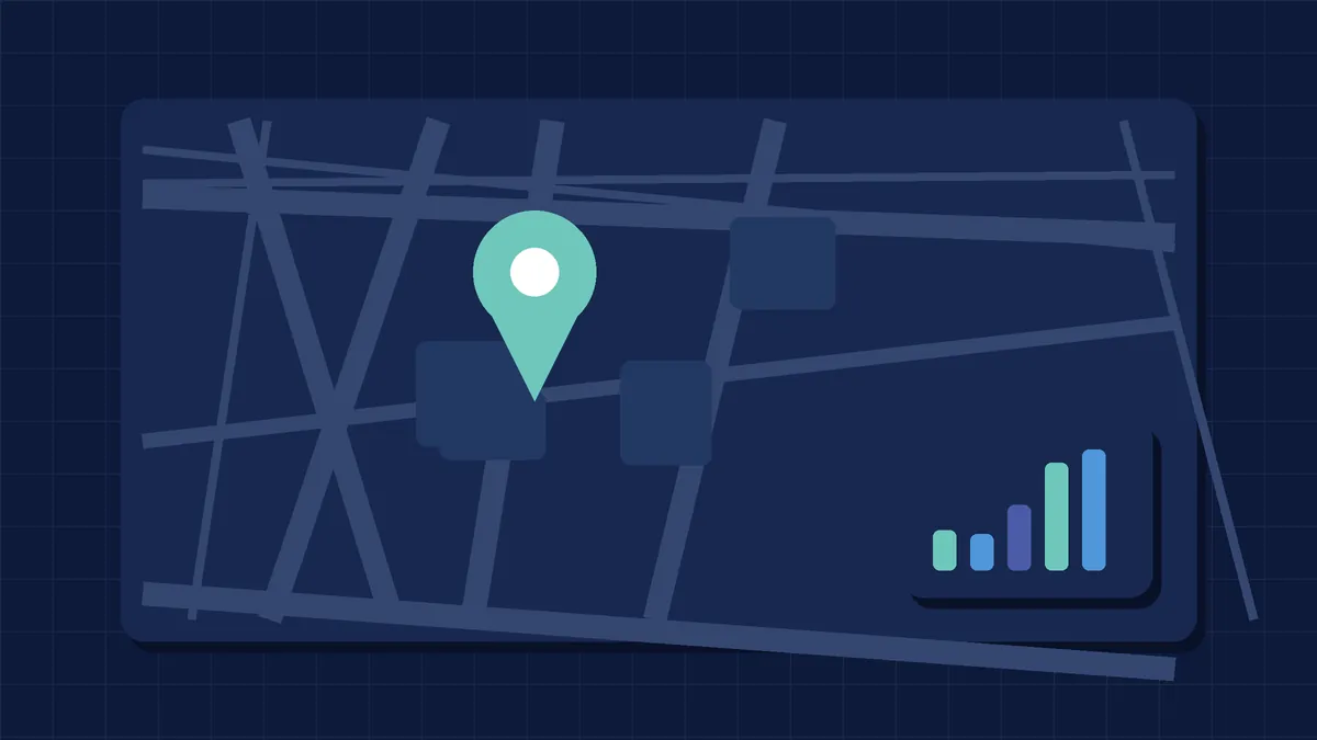 Ilustração de mapa e indicadores financeiros — Consultoria Financeira Empresarial em Perdizes