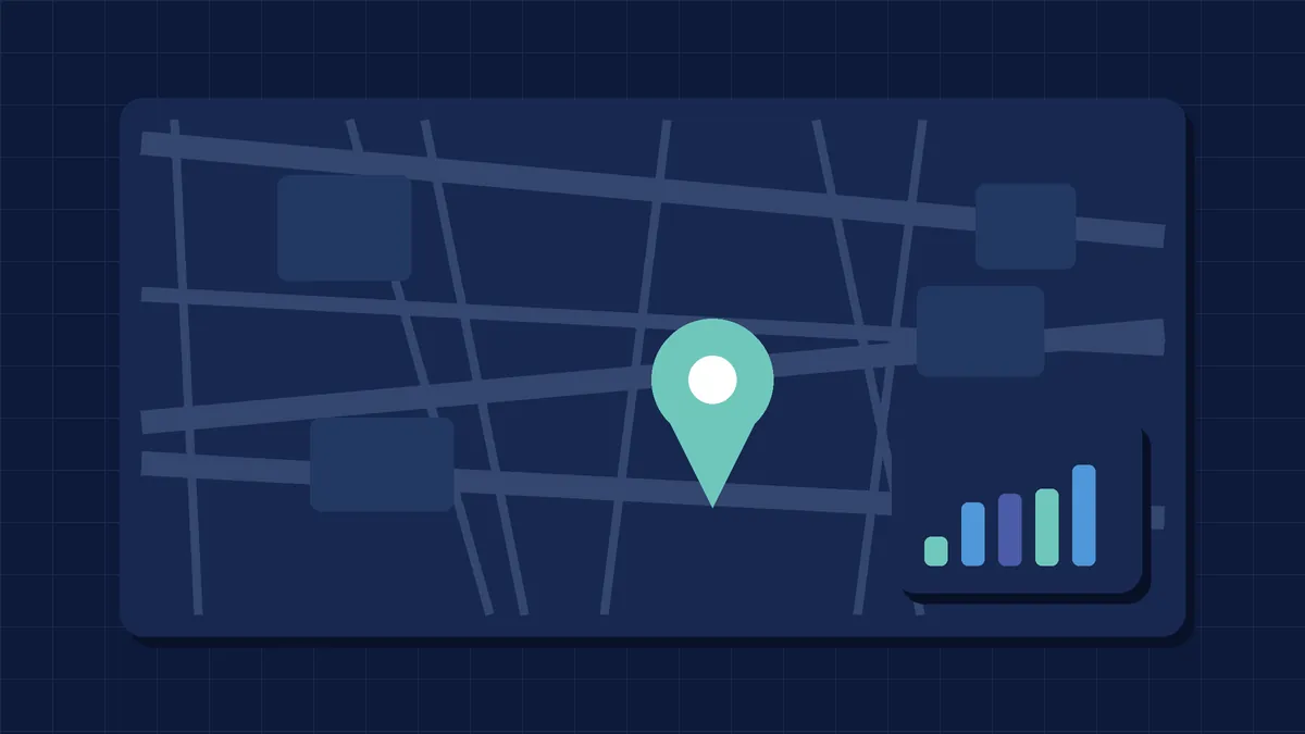 Ilustração de mapa e indicadores financeiros — Consultoria Financeira Empresarial em Pinheiros