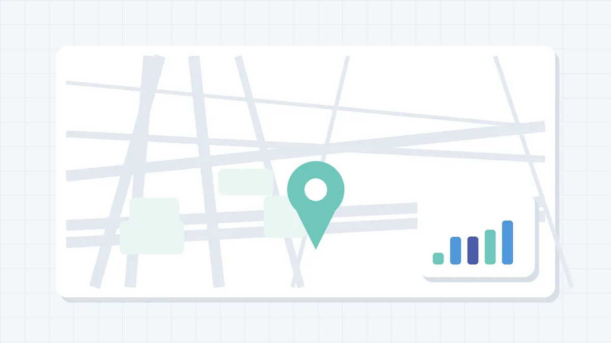 Ilustração de mapa e indicadores financeiros — Consultoria Financeira Empresarial em Santo Amaro